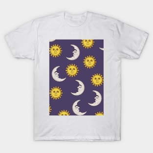 Moon and Sun pattern T-Shirt